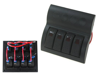 Schalter 12/24V IP68 EIN-AUSx4, 4xB 2x5A 1x10A 1x15A