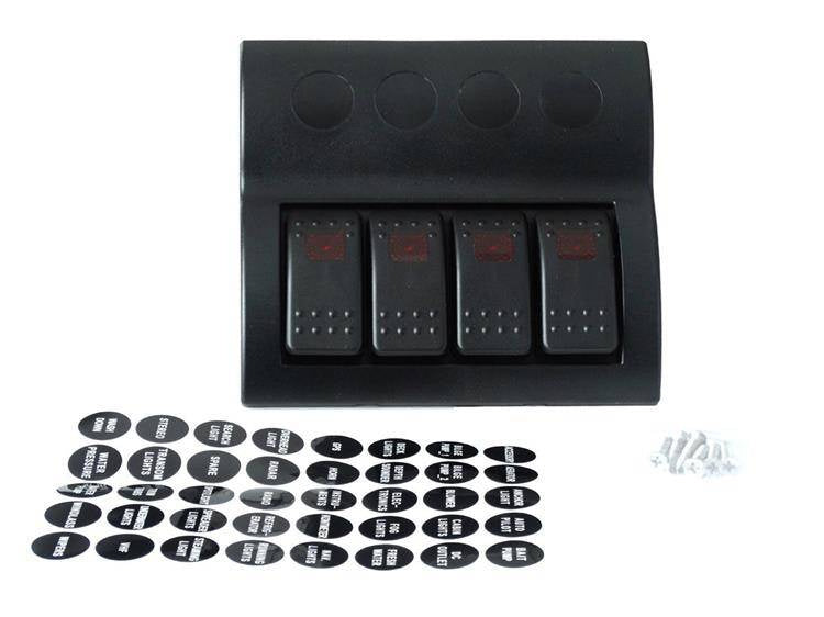Schalter 12/24V IP68 EIN-AUSx4, 4xB 2x5A 1x10A 1x15A