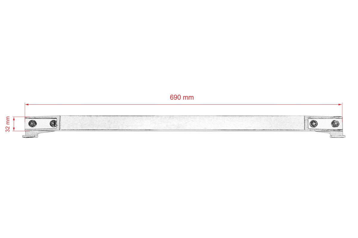 Unterer Querlenkerstrebe Honda Civic 92-95 silber BEAKS