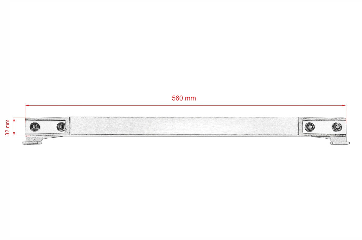 Subframe Lower Tie Bar Honda Civic 96-00 Silver BEAKS