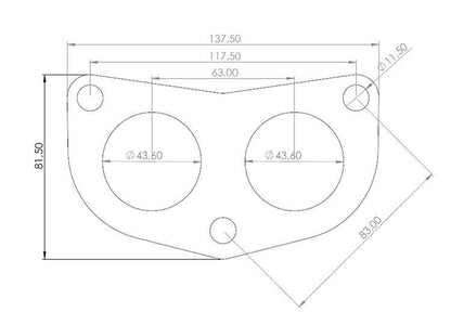 Exhaust gasket for Honda Civic D-Series TurboWorks