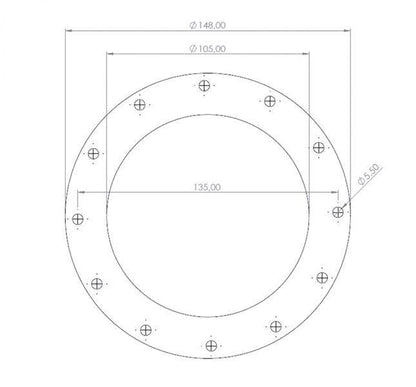 TurboWorks fuel tank gasket