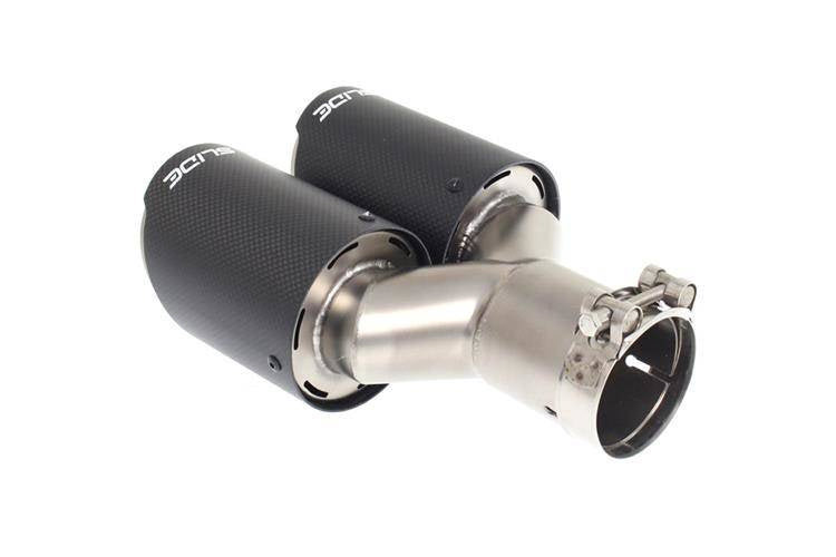 Double Exhaust Tip 101mm Input 76mm SLIDE