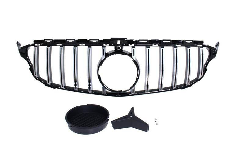 Grill Mercedes-Benz C W205 GT-R Look Chrom-Glanz Schwarz