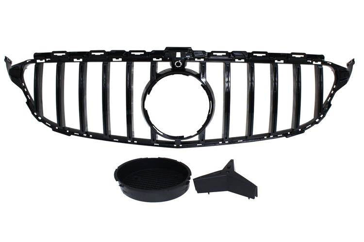 Grill Mercedes-Benz C W205 GT-R Look Glanz Schwarz