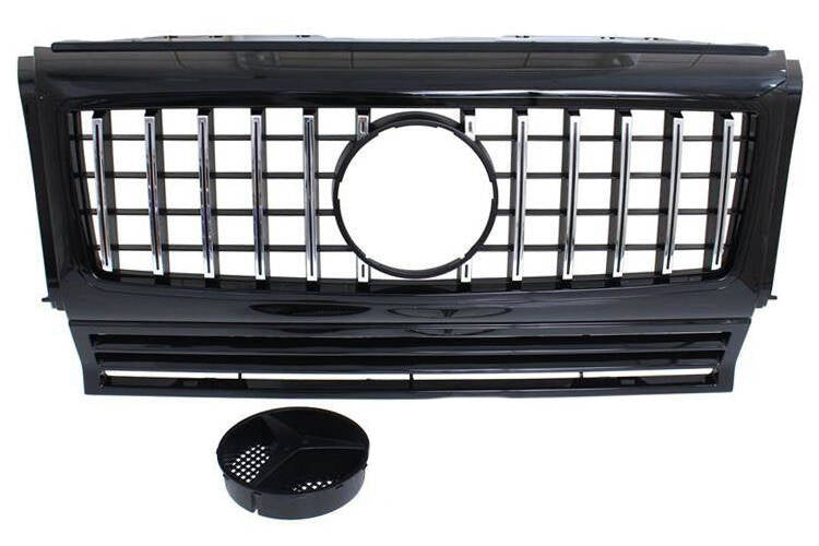 Grill Mercedes-Benz G W463 G63 Look Glänzend Schwarz