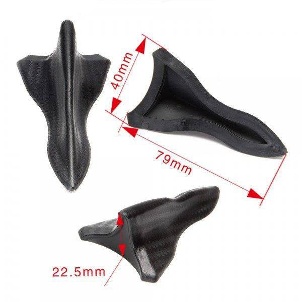 Shark Shark Fin auf dem Dach, Türträger Typ 1 Schwarz