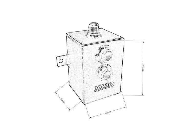Oil catch tank 2L TurboWorks Black