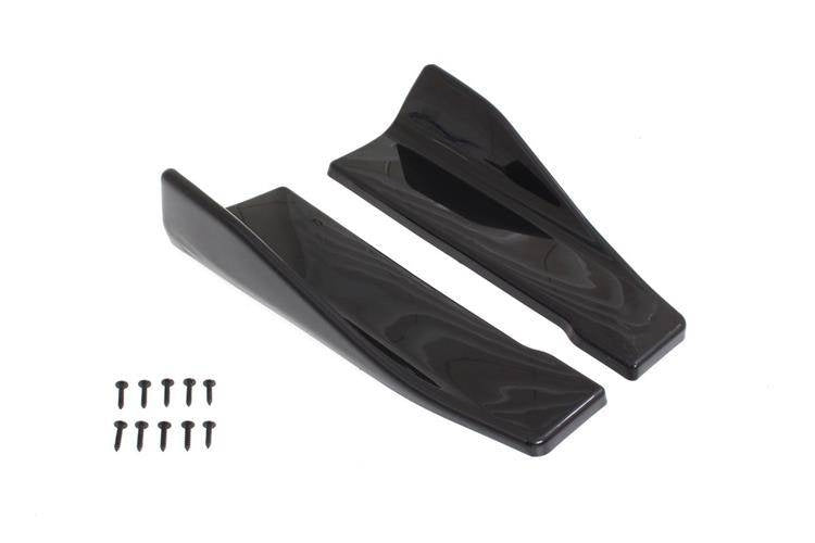 Universelle schwarze Seitenschweller-Rocker-Splitter Winglet-Flügel Canard-Diffusor 35cm