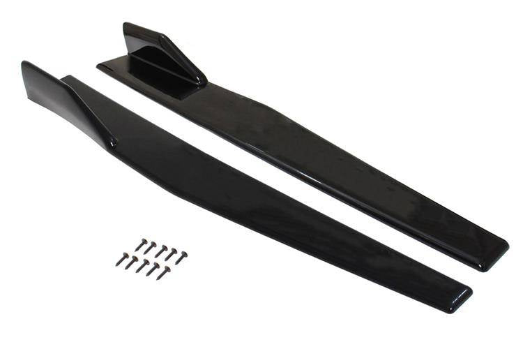 Universelle schwarze Seitenschweller-Rocker-Splitter Winglet-Flügel Canard-Diffusor 75cm
