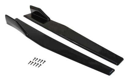 Universelle schwarze Seitenschweller-Rocker-Splitter Winglet-Flügel Canard-Diffusor 75cm