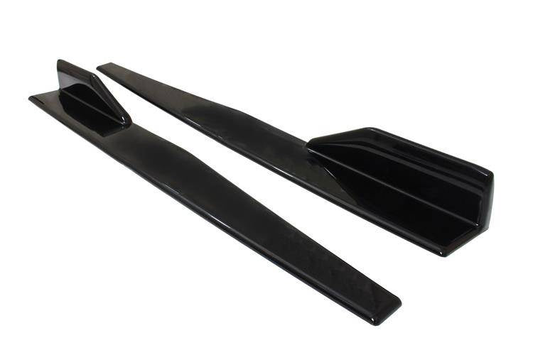 Universelle schwarze Seitenschweller-Rocker-Splitter Winglet-Flügel Canard-Diffusor 75cm