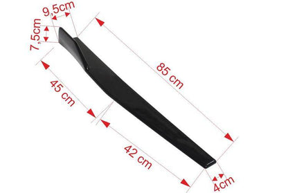 Universelle schwarze Seitenschweller-Rocker-Splitter Winglet-Flügel Canard-Diffusor 75cm