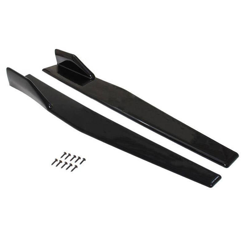 Universelle schwarze Seitenschweller-Rocker-Splitter Winglet-Flügel Canard-Diffusor 75cm