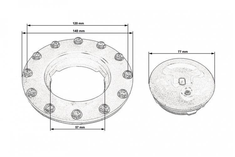 TurboWorks Aluminum Fuel tank Filler Silver