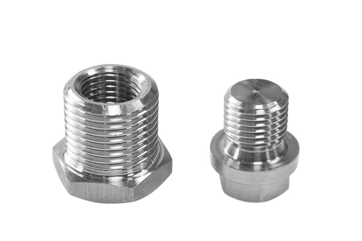 O2 Lambda-Sonden-Adapter Reduzierung M18x1.5 - M12x1.25 + Stecker Turbo Works