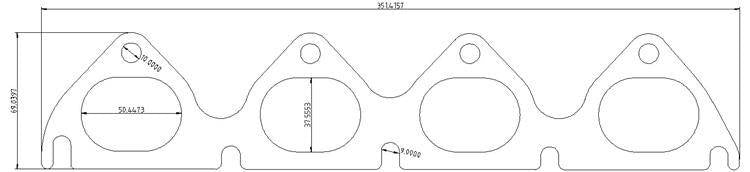 Exhaust flange Honda B-seria