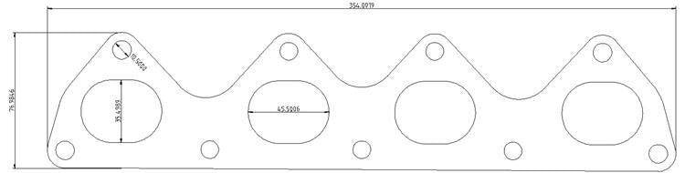 Exhaust flange Honda H22 Prelude