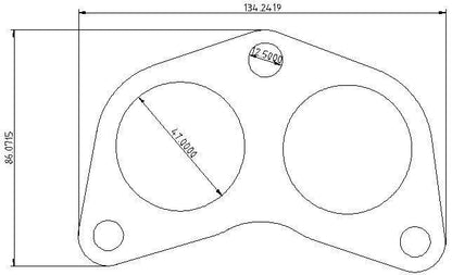 Exhaust flange Subaru EJ 93-UP