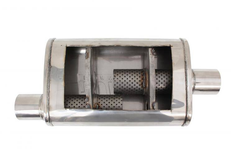 Central Chambered Muffler 76mm TurboWorks 304SS 355mm