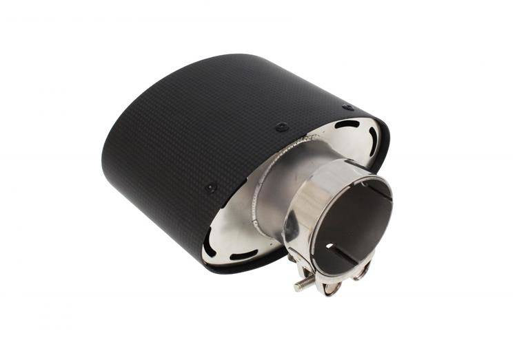 Exhaust Tip 82x152mm wejście 60mm Carbon Matte