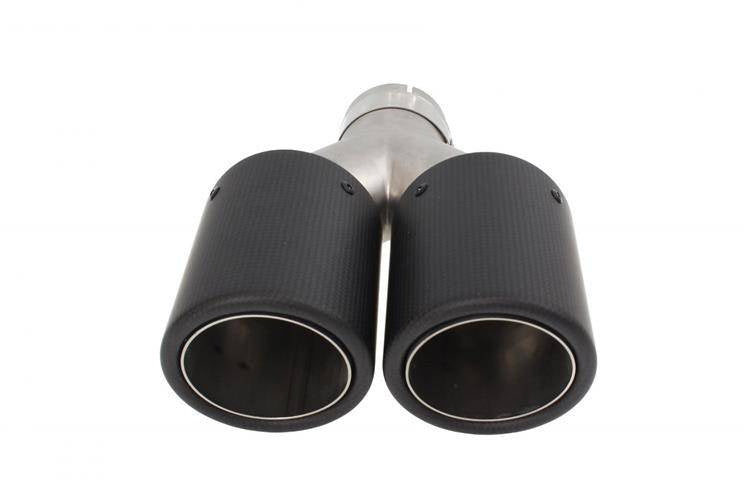 Exhaust Tip 101mmx2 wejście 63mm Carbon Matte