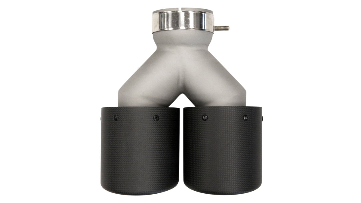 Exhaust Tip 101mmx2 wejście 63mm Carbon Matte