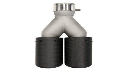 Exhaust Tip 101mmx2 wejście 63mm Carbon Matte