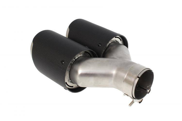 Exhaust Tip 101mmx2 enter 65mm Carbon Matte