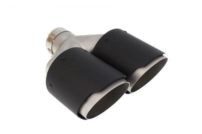 Exhaust Tip 114mmx2 enter 63mm Carbon Matte