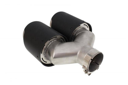 Exhaust Tip 114mmx2 enter 63mm Carbon Matte