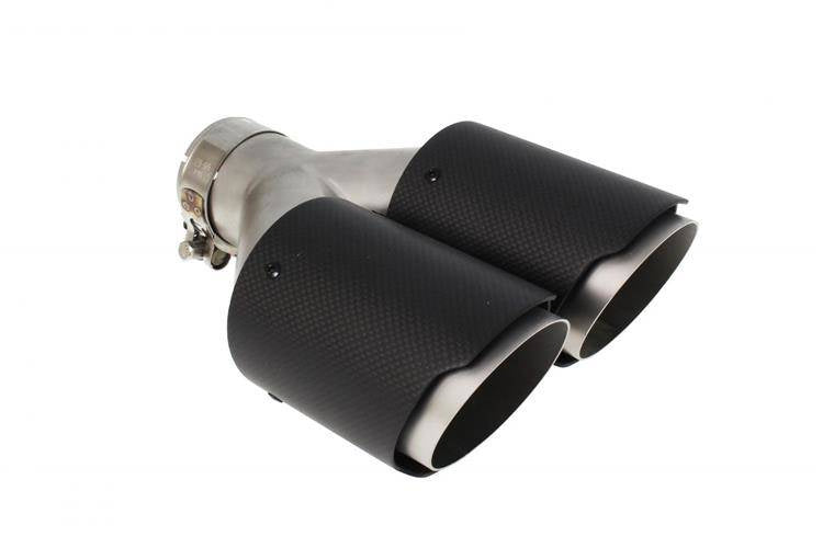 Exhaust Tip 89mmx2 enter 57mm Carbon Matte