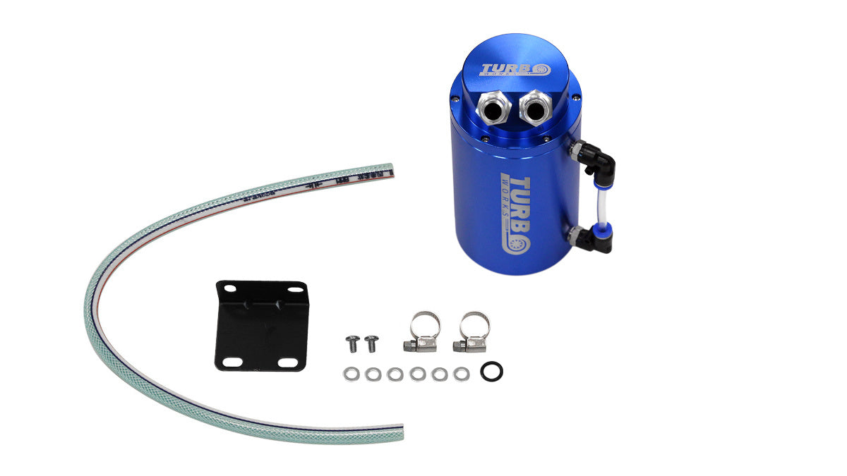 Oil catch tank 0.7L 20mm TurboWorks Blue