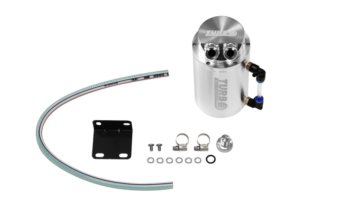 Oil catch tank 0.7L 20mm TurboWorks Silver