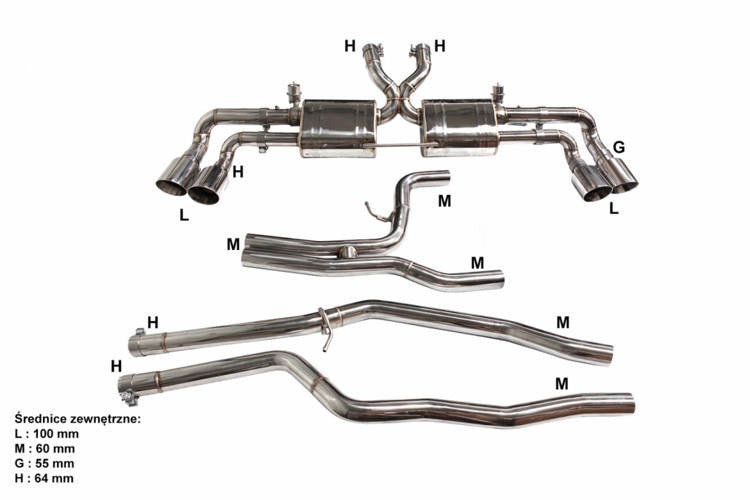 CatBack Exhaust System Porsche Cayenne 958.2 3.0T/3.6T 15-17 Active
