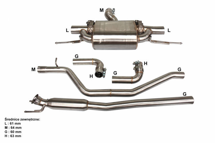 CatBack Exhaust System Mercedes Benz GLA200/GLA220/GLA260 1.6T/2.0T Active