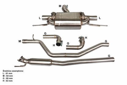 CatBack Exhaust System Mercedes Benz GLA200/GLA220/GLA260 1.6T/2.0T Active