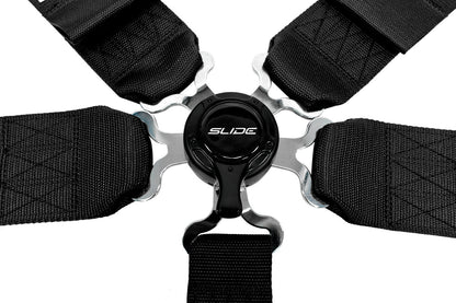 Racing seat belts Slide Quick 5p 3" Black Approval SFI