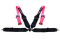 Racing seat belts Slide Quick 4p 3" Pink-Black