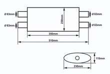 Center Muffler 63,5mm SLIDE 304SS 350mm