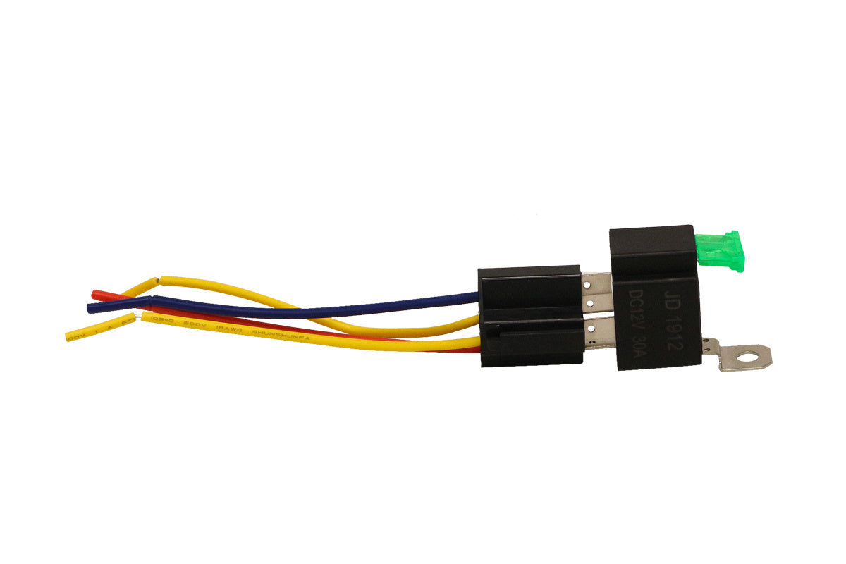 Universal relay 30A with socket and fuse
