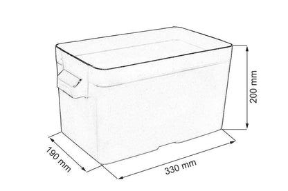 12V Battery Box Hard 330x190x200