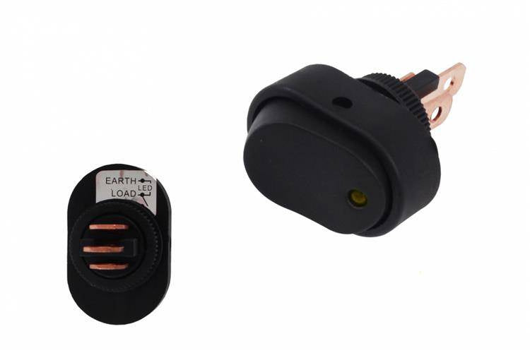 Schalter Oval EIN-AUS 3PIN Gelb