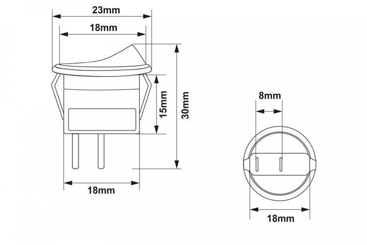 Switch Round Mini ON-OFF 2PIN