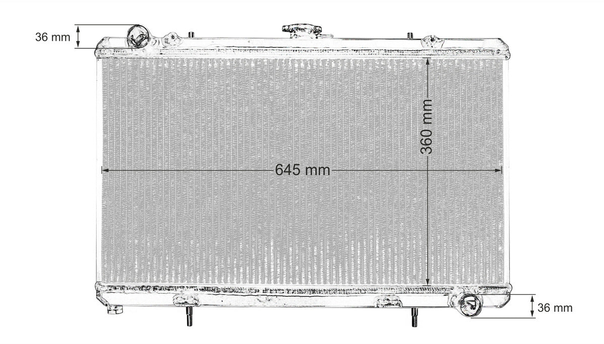 TurboWorks Racing radiator Nissan 200SX S13 50mm