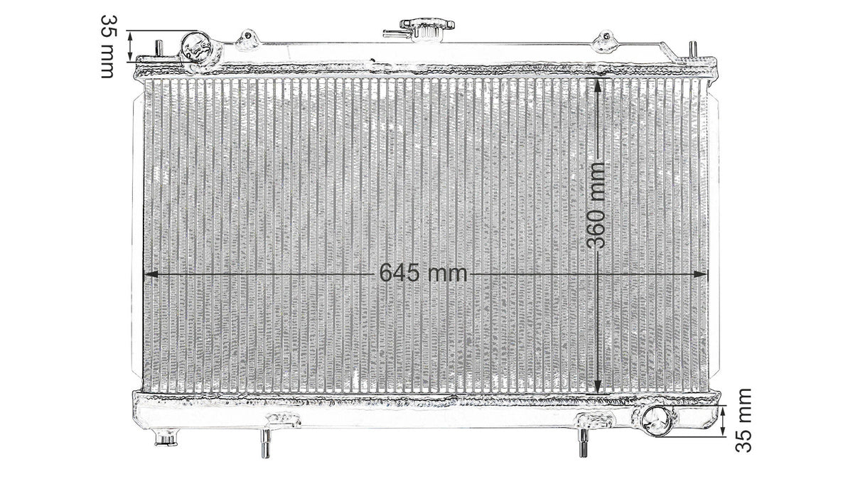 TurboWorks Racing radiator Nissan 200SX S14 40mm