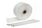 Epman Auspuff-Hitzeschutzband 50mm x 1mm 10m Weiß + Befestigungsbänder
