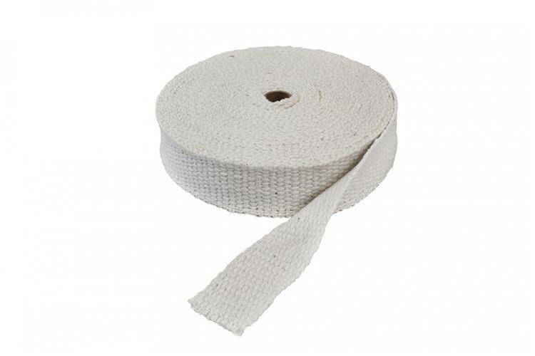 TurboWorks Auspuff-Hitzeschutzband 50mm x 2mm 10m Weiß Keramik