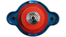 D1Spec Radiator cap with thermometer 15mm 1.3 Bar Blue