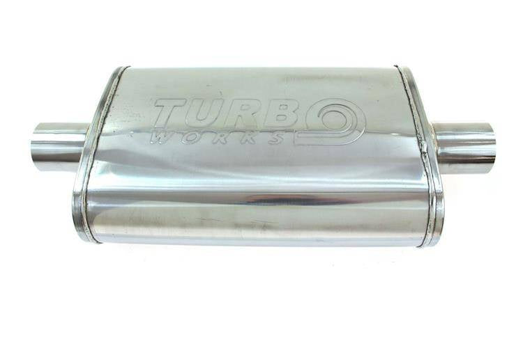 Mittelschalldämpfer 57mm TurboWorks LT 409SS 355mm